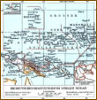 Karte über die Besitzungen des Deutschen Reiches im Stillen Ozean (Karolinen, Marianen, Kaiser-Wilhelm-Land, Bismarck-Archipel, Salomon-Inseln, Samoa u. a.).